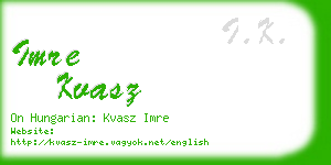 imre kvasz business card